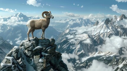 Poster - Majestic Mountain Ram