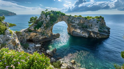 Sticker - Arch natural created by the sea img