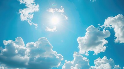 partly cloudy against blue sky lovely backdrop