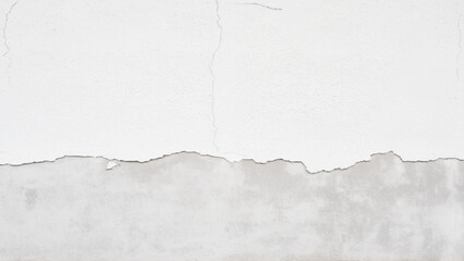 Wall Mural - Crack on white concrete wall texture, Cracked wall background. Cracked wall texture grunge damage stain background. Grey dirty old crack broken concrete wall, monochrome, black and white