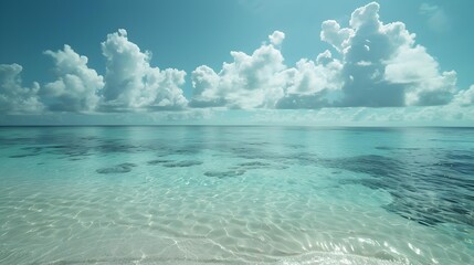 Sticker - The lagoons of the maldives surrounded by coral