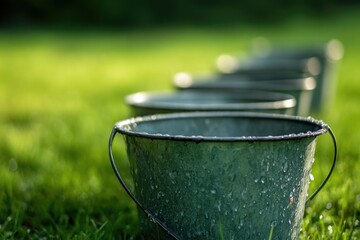 Sticker - Buckets on green field