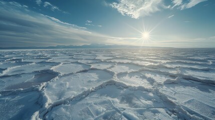 Canvas Print - Lines the geometric patterns and lines formed ice