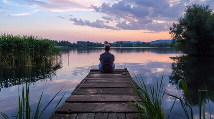 Sticker - Solitude by the Lake