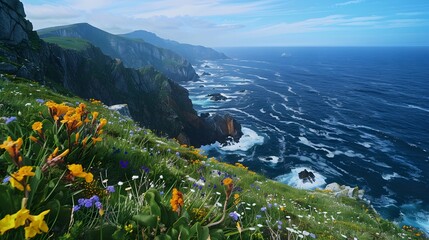 Canvas Print - Cape vysoky is surrounded by bright greenery picture