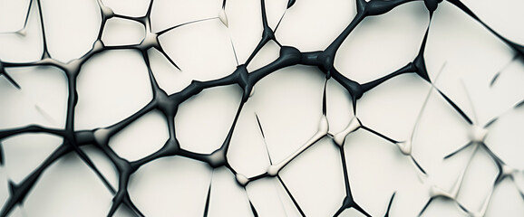 abstract glass background, An abstract pattern of interconnected black lines creating a network resembling organic structures on a white background.