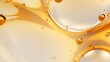 © kinara art design - Abstract background of golden liquid with bubbles.
