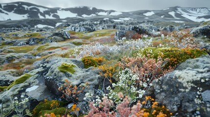 Wall Mural - Tundra boundless expanses of moss and lichen