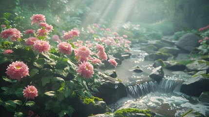 Sticker - pink flowers