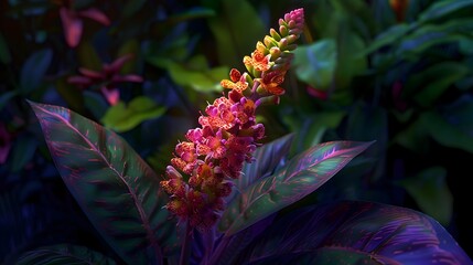 Sticker - Flowers exotic species thriving in tropical forests delight