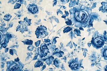 timeless wallpaper showcasing elegant blue floral victorian style design