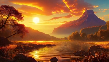 Wall Mural - sunset