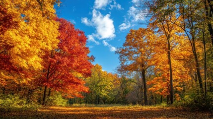 Wall Mural - Autumnal Forest Landscape