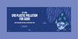 © trace - Plastic Pollution Save Our Planet with a Flat Illustration Depicting the Importance of Recycling Plastic Bottles to Preserve Our Environment and Promote Sustainability Banner Template for Awareness