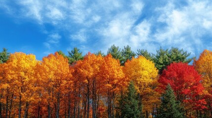 Wall Mural - Autumnal Forest Canopy