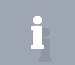 © MarkART - Vector icon of white color with shadow on gray background