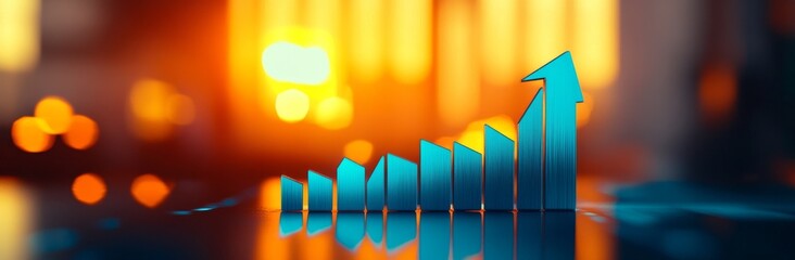 The key to business success is investment. Financial data graph strategy. Market chart profit.