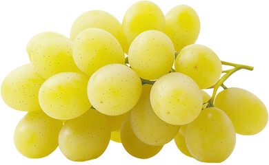 white juicy grapes isolated background close up Generative AI