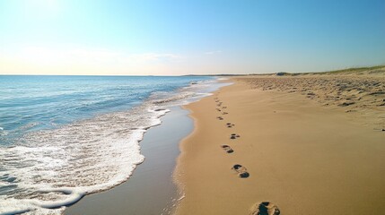 Sticker - Footprints on the Beach