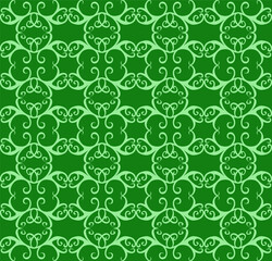 Sticker - Original seamless pattern in the form of a lattice on a green background