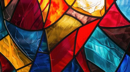 Wall Mural - Abstract Stained Glass Window