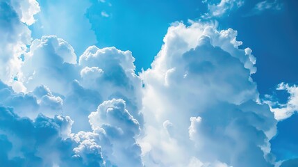 Canvas Print - Abstract Close Up of Clouds and Blue Sky