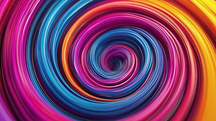 Bright and colorful swirls, dynamic motion and energy, 3D illustration