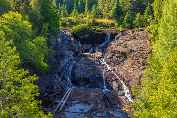 Wall Mural - Eagle River Waterfall On A Sunny Summer Day