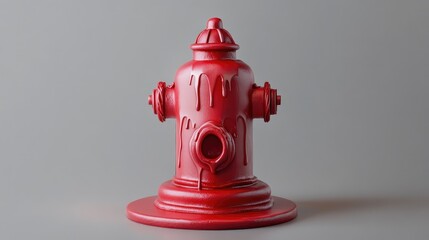 Wall Mural - red fire hydrant