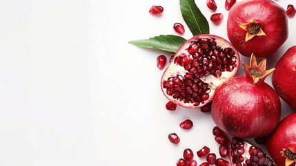 Poster - background template of pomegranate and seed grain for poster greeting card design