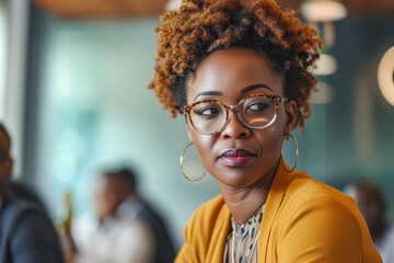 Wall Mural - Portrait of a beautiful black business woman