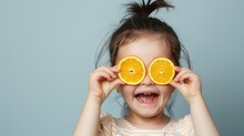 Girl Holding Orange Fruit Free Stock Photo - Public Domain Pictures