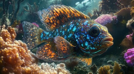 fish swimming in aquarium