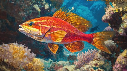 Poster - fish in aquarium