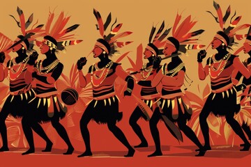 Wall Mural - Traditional Arts Performance of Indigenous Peoples