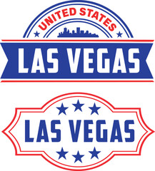 Canvas Print - Las Vegas Vector Set