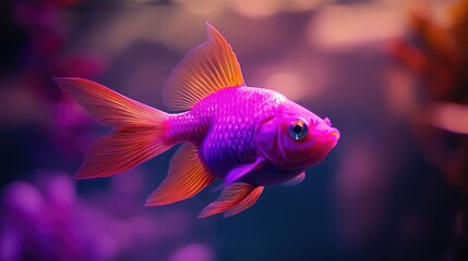 Canvas Print - fish in aquarium