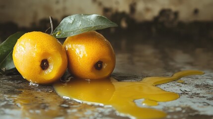 Wall Mural - pear with drops