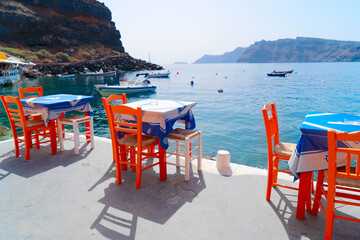 Canvas Print - caldera of Santorini, Greece