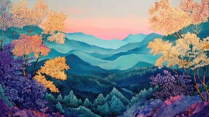 Canvas Print - landscape in the mountains