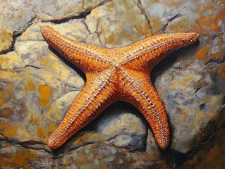 Canvas Print - starfish on the beach