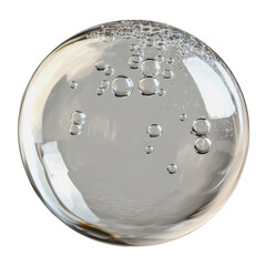 Wall Mural - png bubbles rising in clear liquid sphere