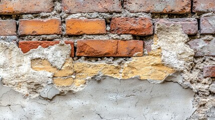 Sticker - Cracked Brick Wall Texture.