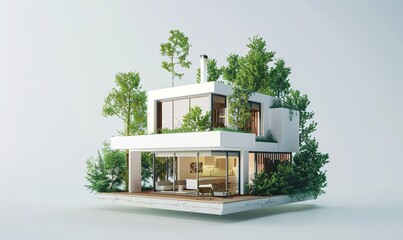 Wall Mural - concept design for miniature housing modern minimalist building with aesthetic concept Generate AI