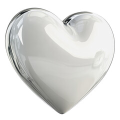 Poster - png glossy heart-shaped object on a white background