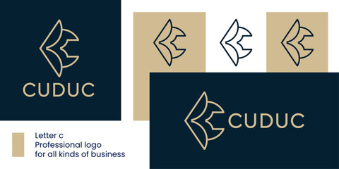 Abstract Letter C Logo: Bug Shape for Coding and Technology Themes.
