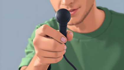 close up of young mans hand holding a joystick in video game addiction concept isolated with white highlights, png