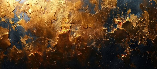 Wall Mural - Abstract Gold and Black Texture