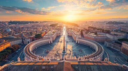 Poster - Vatican City at Sunset
