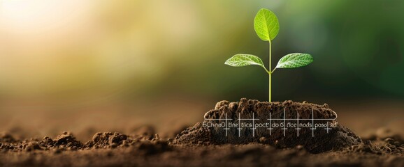 Abstract background depicting business growth, natural lighting, copy space
